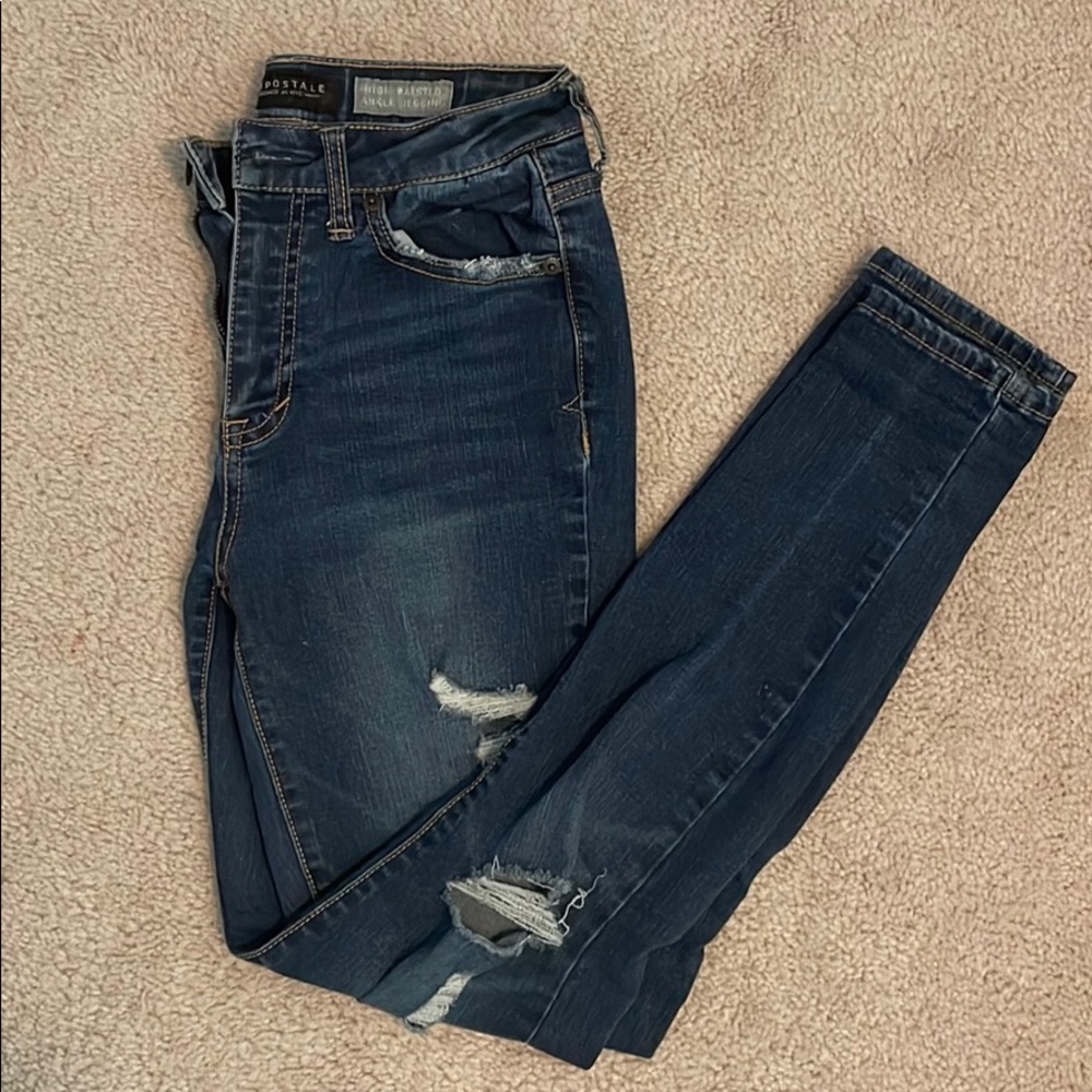 slightly ripped skinny jeans